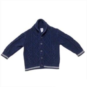 GAP Baby Boy Navy Cardigan Sweater 18-24…